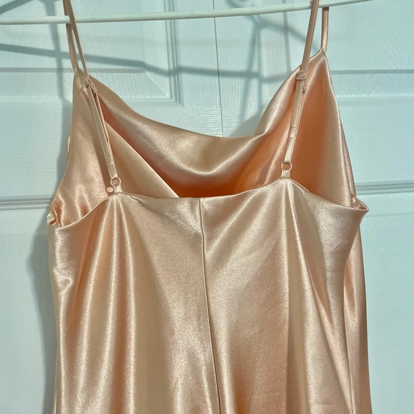 Altar’d State Coral Carlotta Satin Slip Dress - Picture 4 of 5
